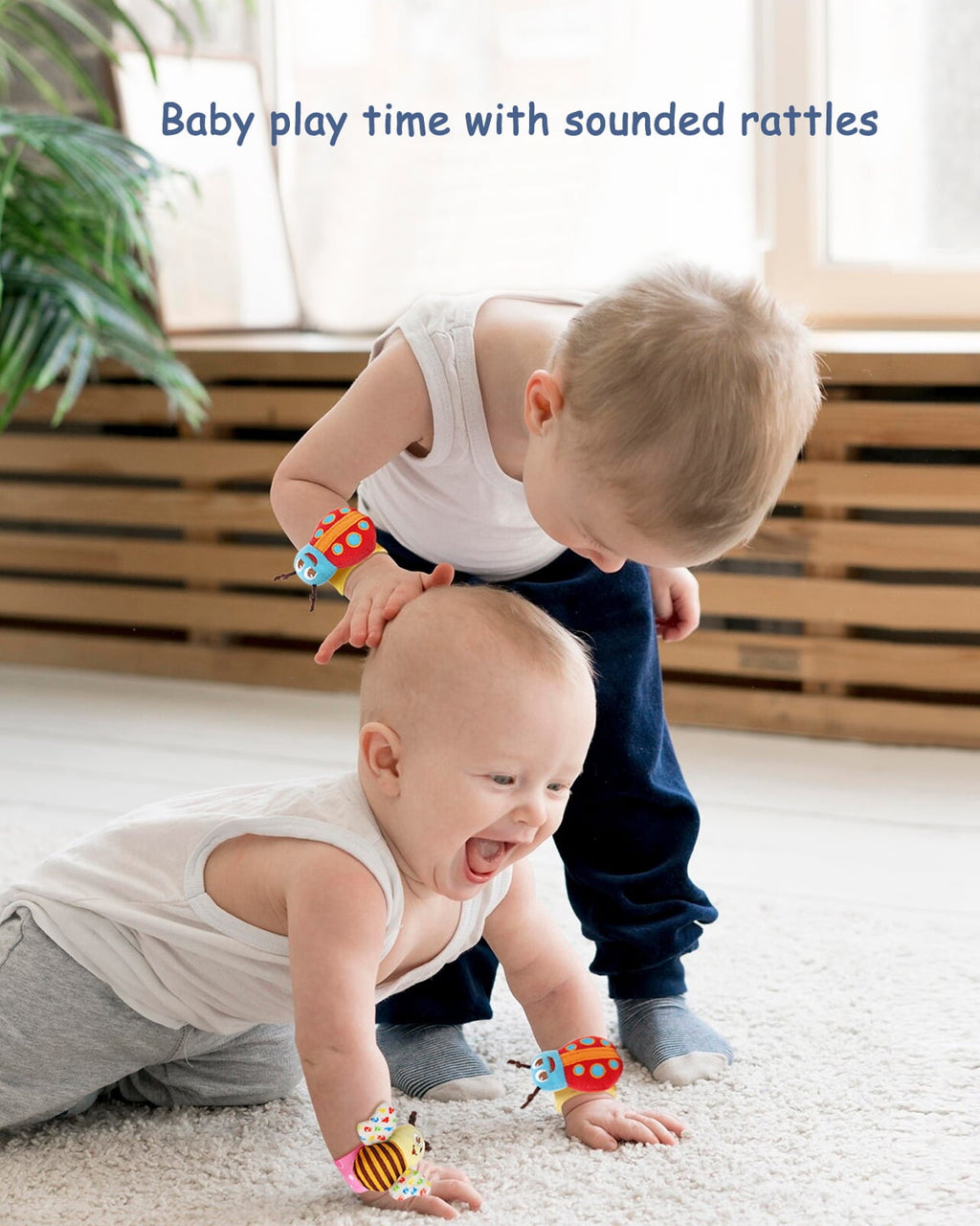 Bloobloomax Wrist Rattles Foot Finder Rattle Sock Baby Toddlor Toy, Rattle Toy, Arm Hand Bracelet Rattle, Feet Leg Ankle Socks