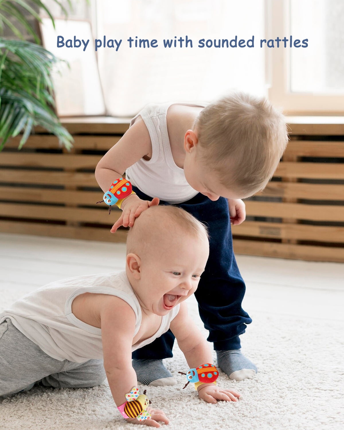 Bloobloomax Wrist Rattles Foot Finder Rattle Sock Baby Toddlor Toy, Rattle Toy, Arm Hand Bracelet Rattle, Feet Leg Ankle Socks