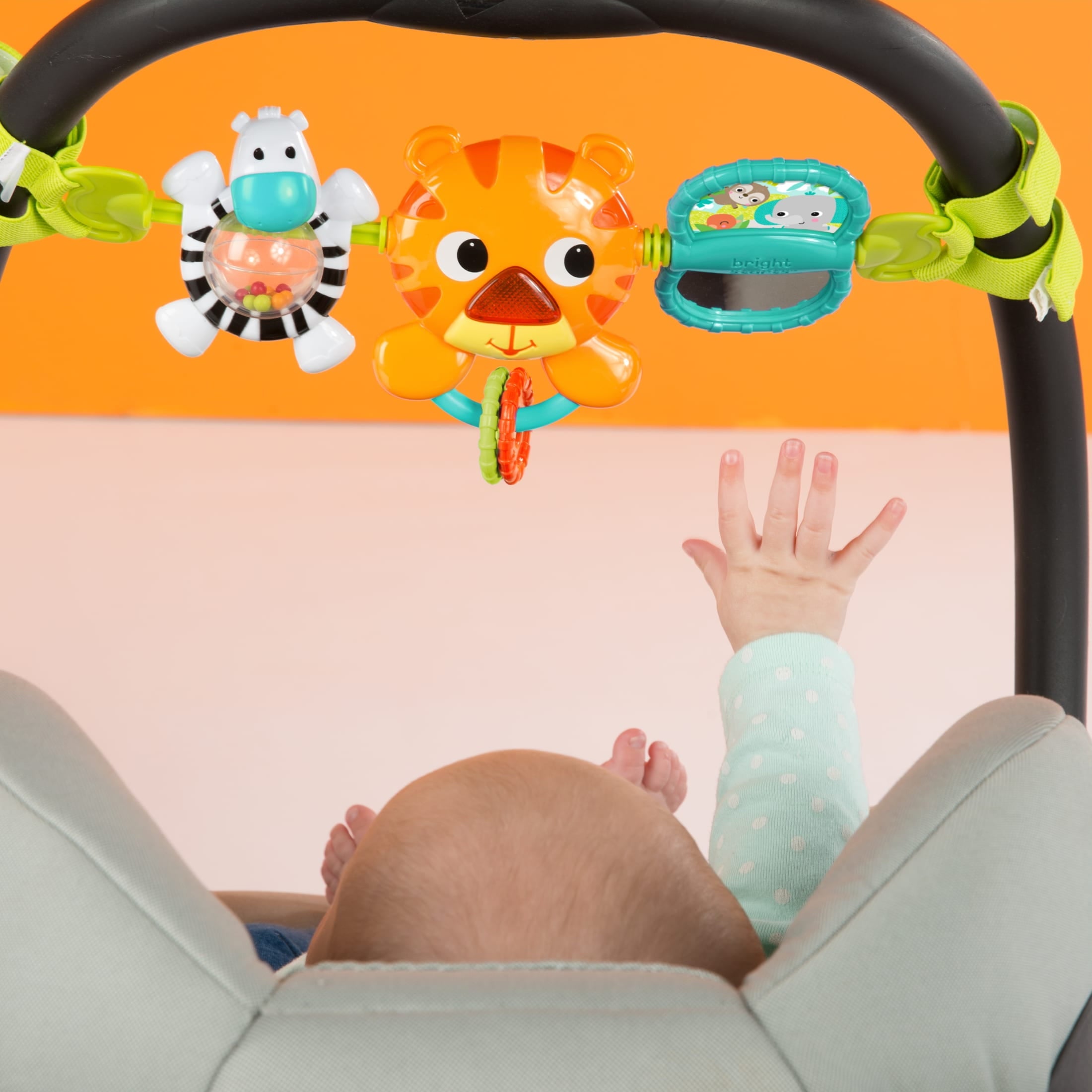 Bright Starts Take Along Musical Carrier Baby Activity Toy Bar, Ages Newborn +