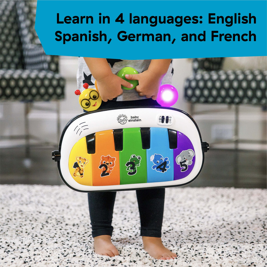 Baby Einstein Kickin' Tunes 4-in-1 Infant Baby Activity Gym & Tummy Time Play Mat with Piano, 0-36 Months, Multicolor