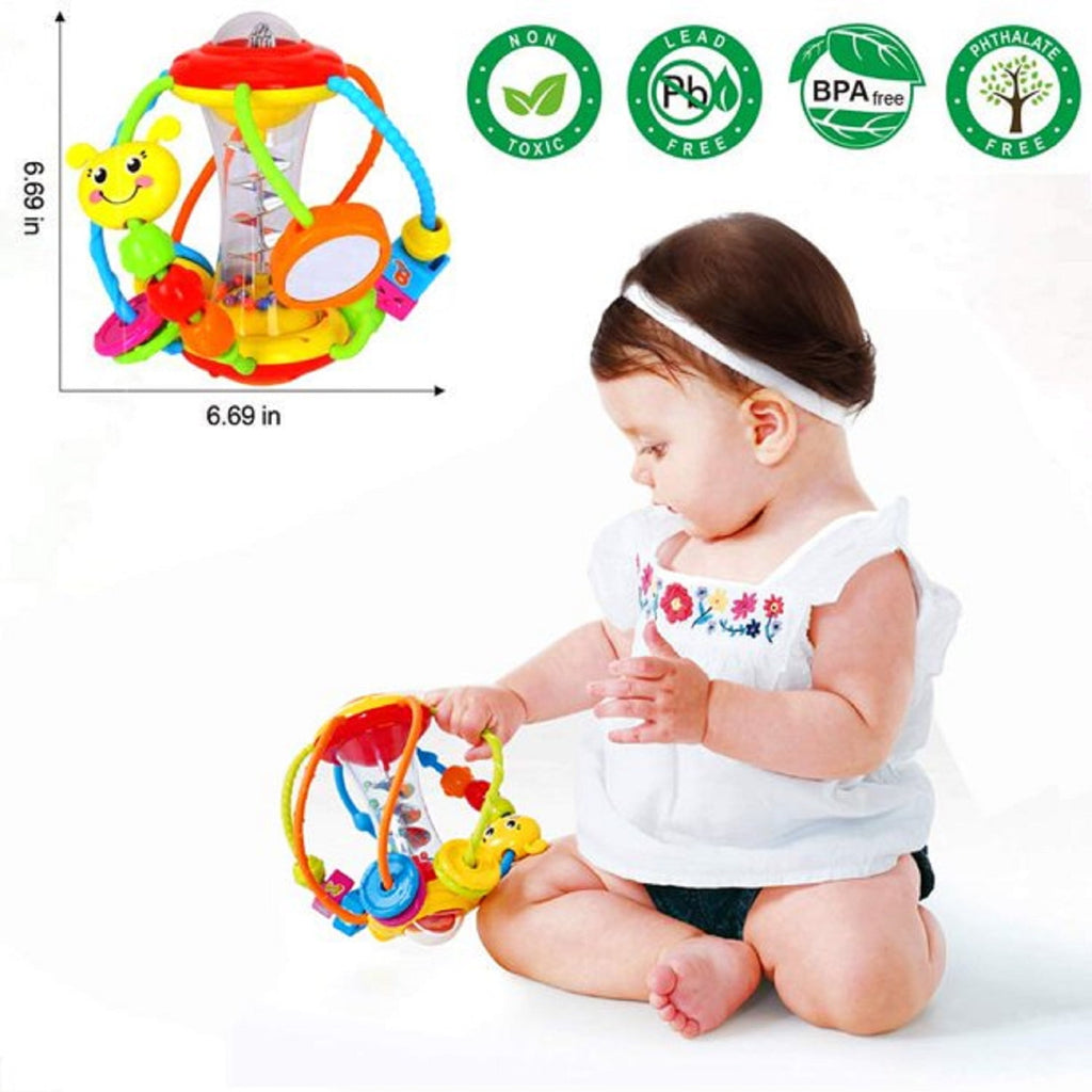 Baby Toys 6-12 Months, Baby Rattles Activity Ball Infant Toys, Crawling Educational Toddler Toys 1-3 Year Old for Boys Girls Gifts
