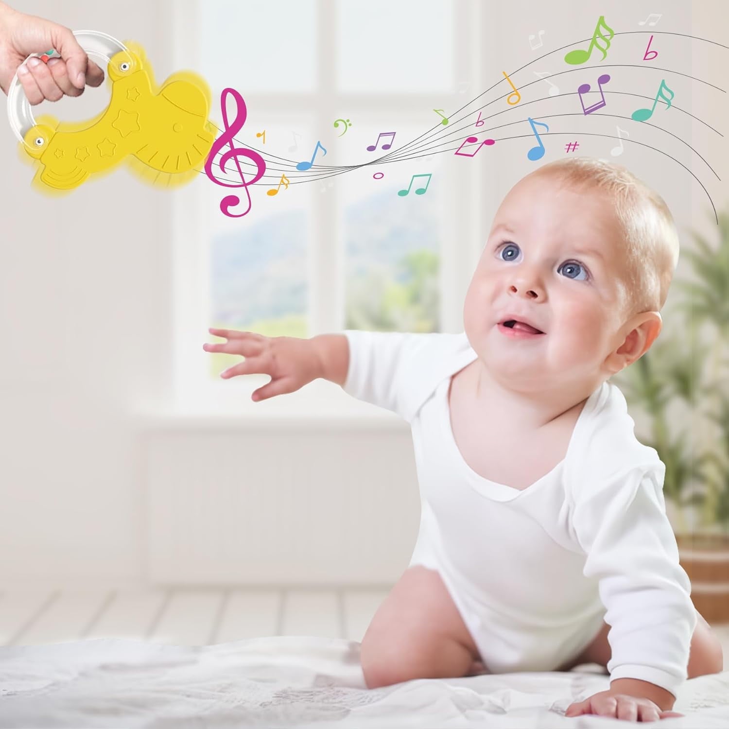 Sensory Rattle Toys for Baby 6-12Months, 10 Pcs Rattles Toys for Infants Newborn Baby 3-6-12 Months Christmas Gifts