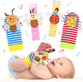 Baby Toys 0-6 Months - Baby Soft Wrist Rattles Foot Finder Socks Set, Infant Rattle Socks and Baby Hand Rattles Wrist, Infant Toys for 0-6, 6-12 Months Babies, Baby Gifts