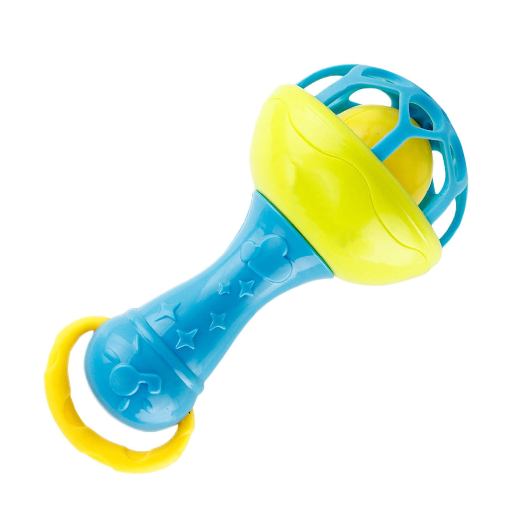 Twfbrm Rattles Toys, Sensory Montessori Learning Toy, Easy-Grasp Handbell with Soft Silicone Teething Toys, Handheld Shaking Rattles Toy Infant Chew Toys Interactive Toys for 0-12 Months