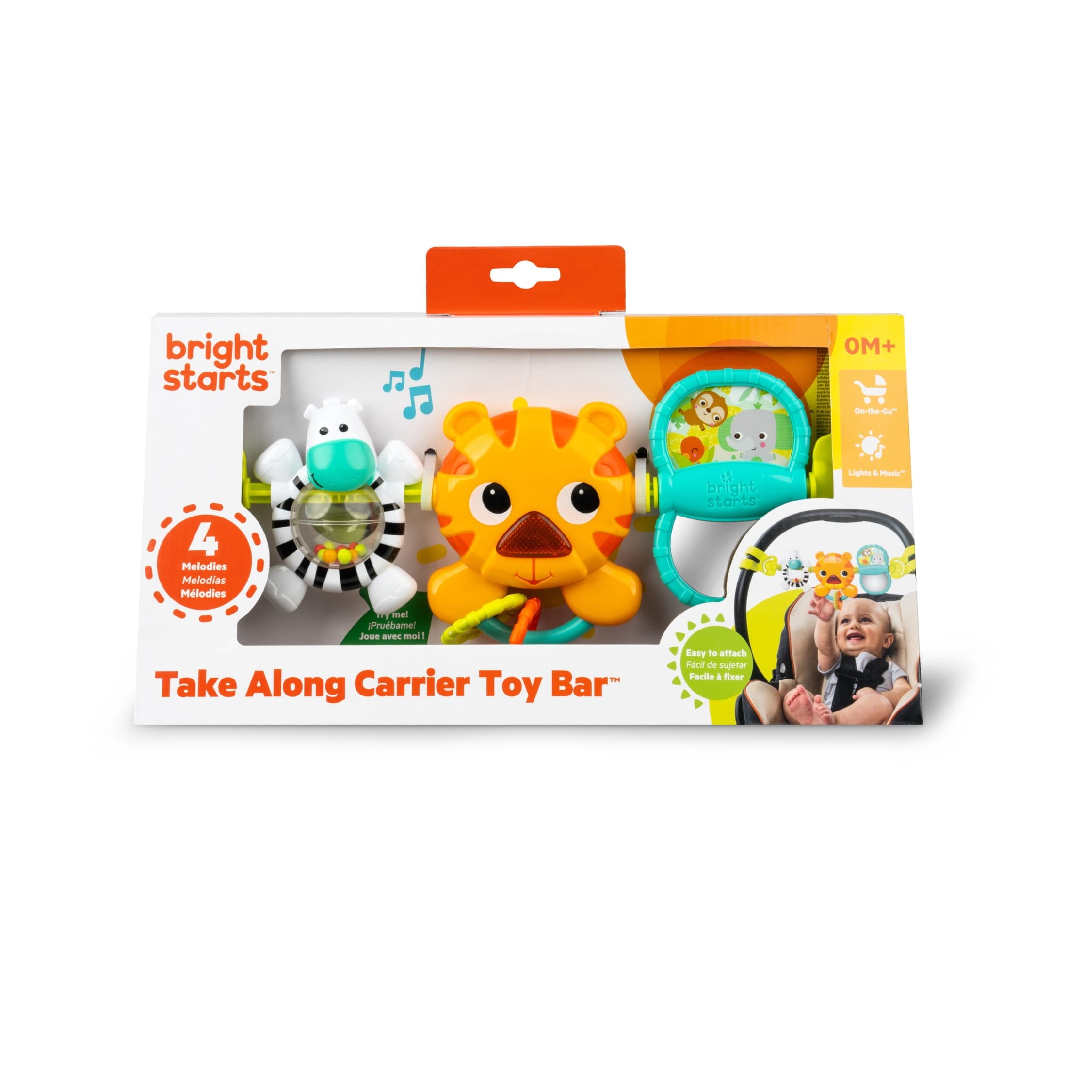 Bright Starts Take Along Musical Carrier Baby Activity Toy Bar, Ages Newborn +